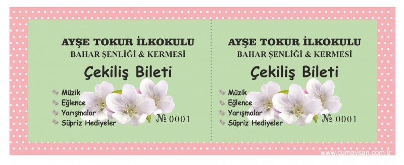 Okul kermes bileti