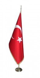 Makam <b class=red>bayrak</b> direği pirinç 