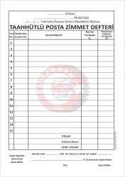 <b class=red>Taahhütlü</b> <b class=red>posta</b> <b class=red>zimmet</b> <b class=red>defteri</b>